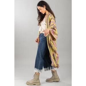 Saachi Chartreuse Serape Duster One Size
